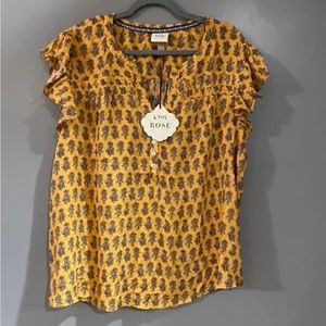 Knox Rose Boho Blouse 2X